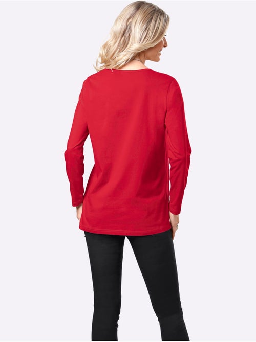 T-shirt à Manches Longues Coupe Longue Et Dissimulante - Taille Standard - Moda Vilona - Kiabi