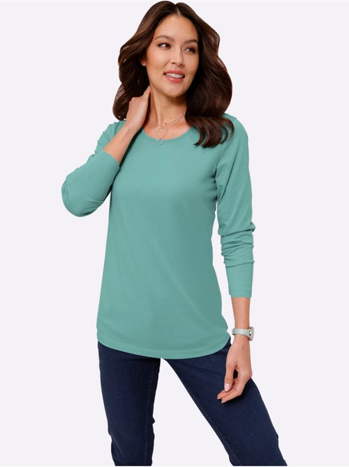 T-shirt à Manches Longues Coupe Longue Et Dissimulante - Taille Standard - Moda Vilona - Kiabi