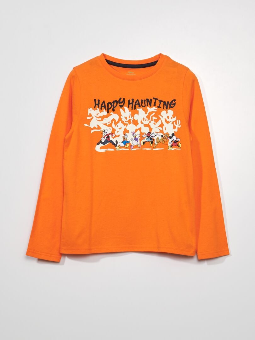 T-shirt à manches longues 'Disney' - Halloween Orange - Kiabi