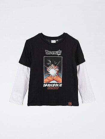 T-shirt à manches longues effet 2-en-1 'Dragon Ball Z'