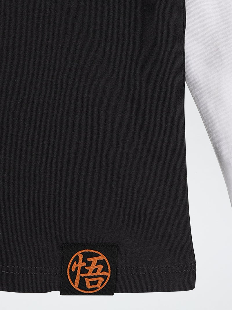 T-shirt à manches longues effet 2-en-1 'Dragon Ball Z' Noir - Kiabi