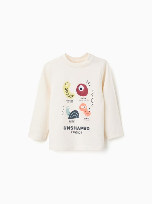 T-Shirt à Manches Longues en Coton Animaux - Kiabi