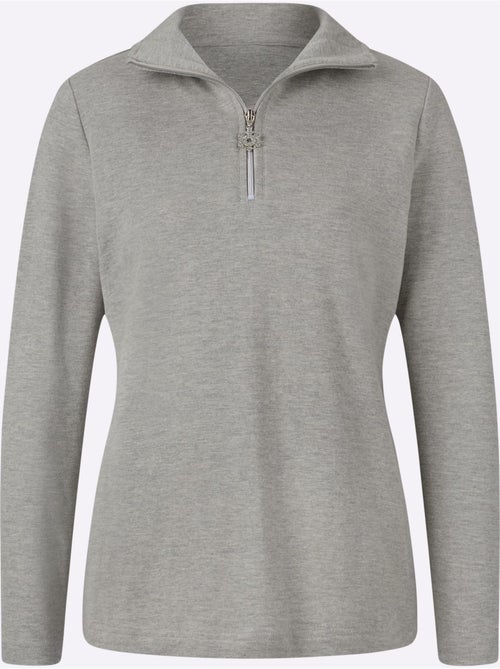 T-shirt à manches longues en coton avec col transformable et poches fendues - taille standard - witt - Kiabi T-shirt à manches longues en coton avec col transformable et poches fendues - taille standard - witt - Kiabi