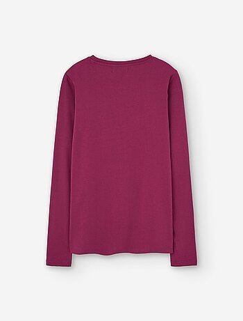 T-shirt à manches longues en coton avec imprimé Make Yourself