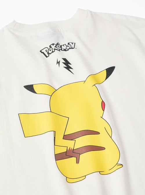 T-shirt à manches longues en coton avec imprimé Pikachu - Kiabi