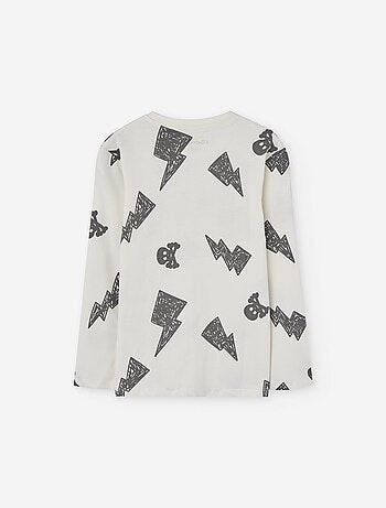 T-shirt à manches longues en coton avec imprimé Rock