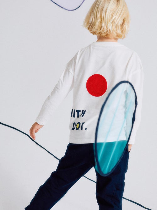T-Shirt à Manches Longues en Coton - Kiabi