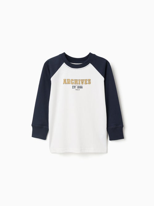 T-Shirt à Manches Longues en Coton - Kiabi