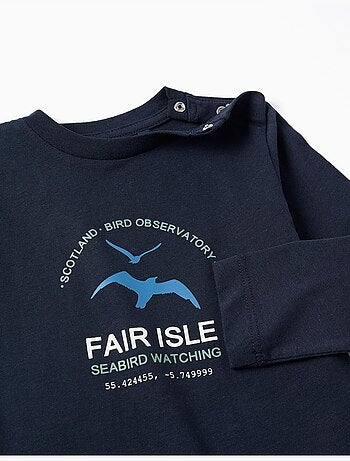 T-shirt à manches longues en coton 'bird observatory'