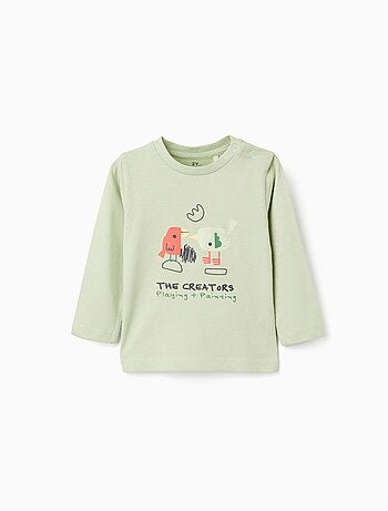 T-shirt à manches longues en coton 'oiseaux'
