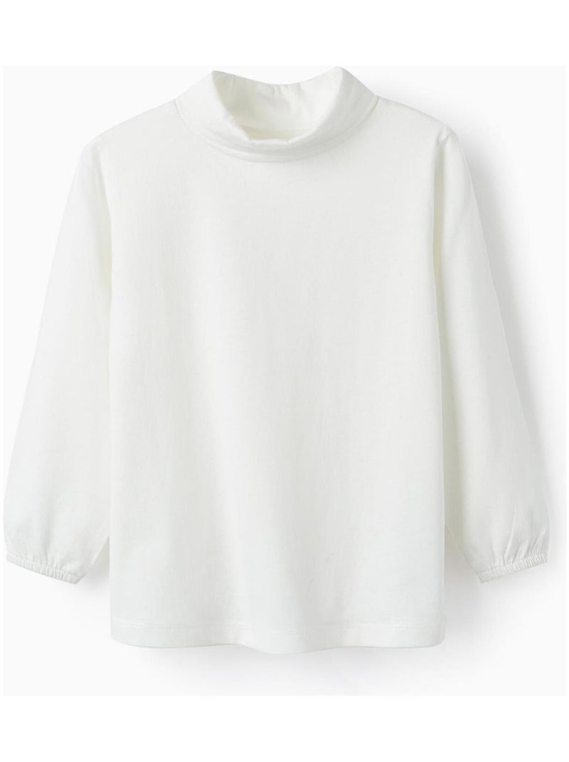 T-shirt à manches longues en coton pour bébé fille manches longues  LITERATURE CLUB Blanc - Kiabi