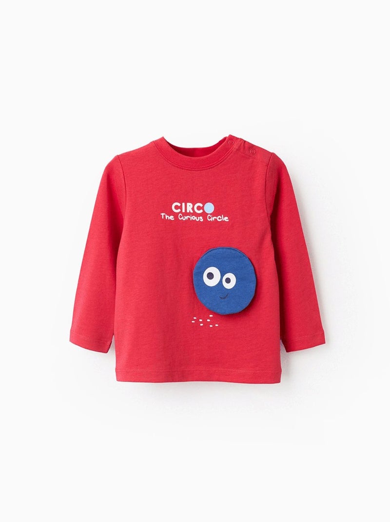 T-shirt à Manches Longues en Coton Rouge - Kiabi