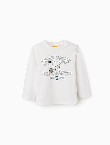 T-shirt à Manches Longues en Coton Snoopy
