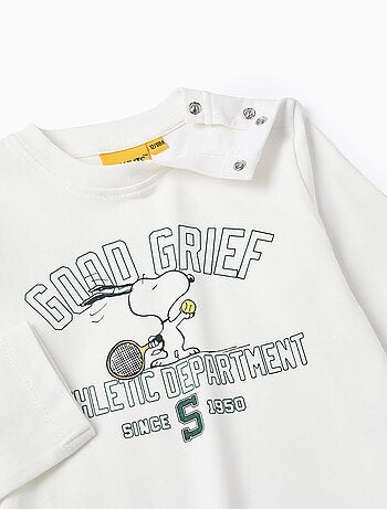 T-shirt à Manches Longues en Coton Snoopy