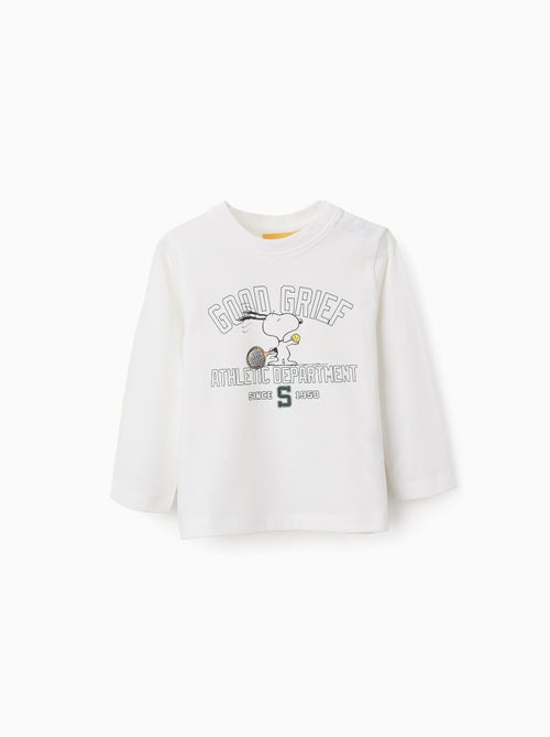 T-shirt à Manches Longues en Coton Snoopy - Kiabi
