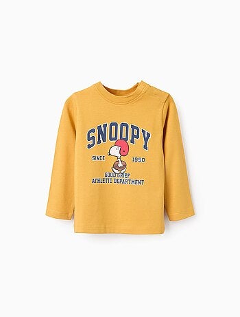 T-shirt à Manches Longues en Coton Snoopy