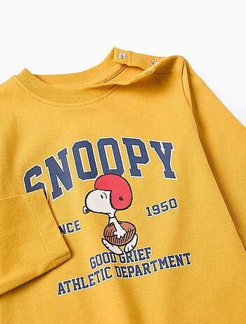 T-shirt à Manches Longues en Coton Snoopy