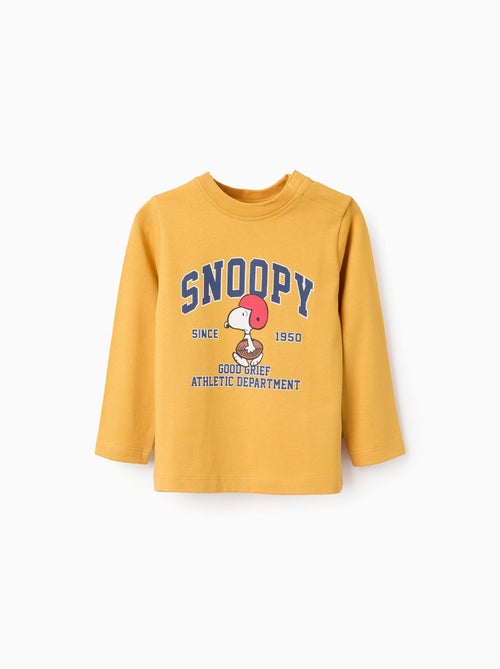 T-shirt à Manches Longues en Coton Snoopy - Kiabi