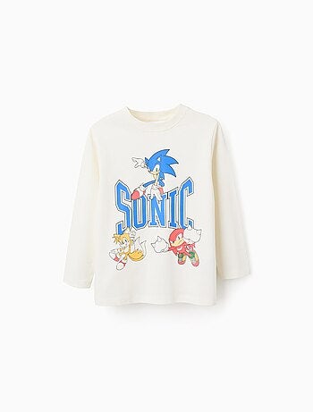 T-Shirt à Manches Longues en Coton Sonic