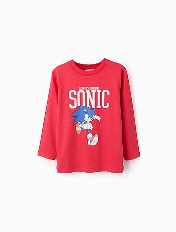 T-Shirt à Manches Longues en Coton Sonic