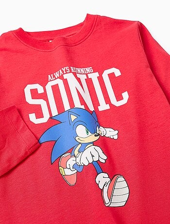 T-Shirt à Manches Longues en Coton Sonic