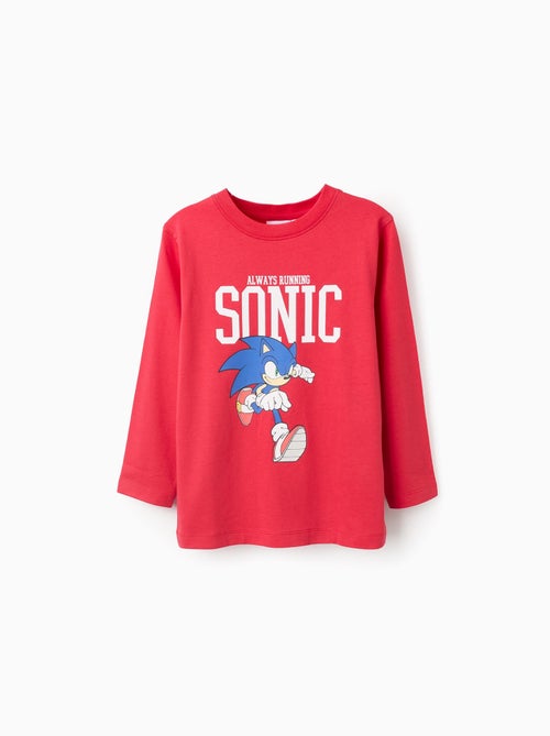 T-Shirt à Manches Longues en Coton Sonic - Kiabi
