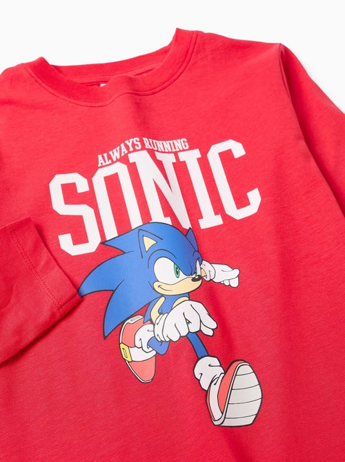 T-Shirt à Manches Longues en Coton Sonic - Kiabi