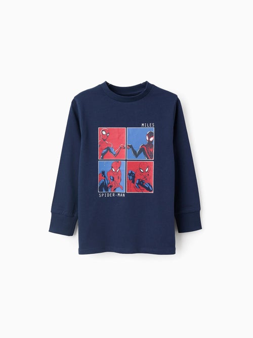 T-shirt à Manches Longues en Coton Spider-Man - Kiabi