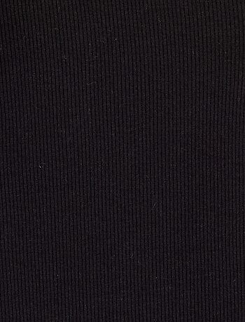 T-shirt à manches longues en maille côtelée