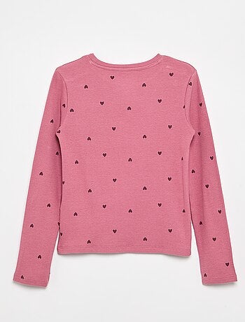T-shirt à manches longues en maille côtelée
