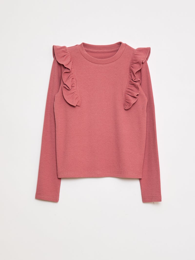 T-shirt Côtelé Manches Longues NEXT - Coton Riche - Noir - Taille 3 Ans