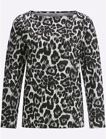 T-shirt à Manches Longues Encolure En U Féminine - Taille Standard - Moda Vilona