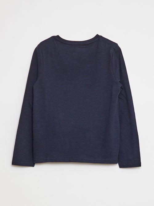 T-shirt à manches longues et col tunisien - Kiabi T-shirt à manches longues et col tunisien - Kiabi