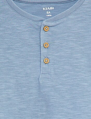 T-shirt à manches longues et col tunisien