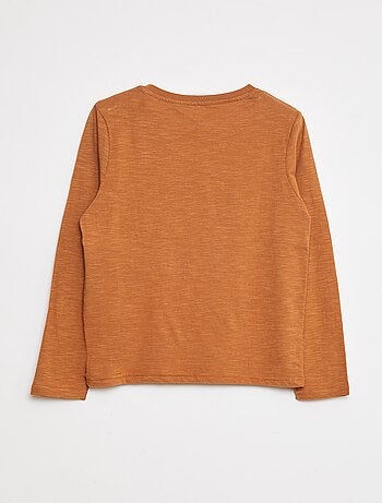 T-shirt à manches longues et col tunisien