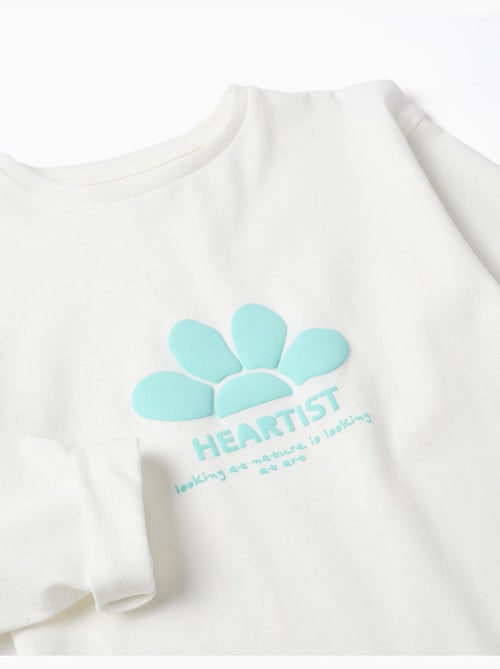 T-shirt à manches longues et imprimé en relief - Kiabi