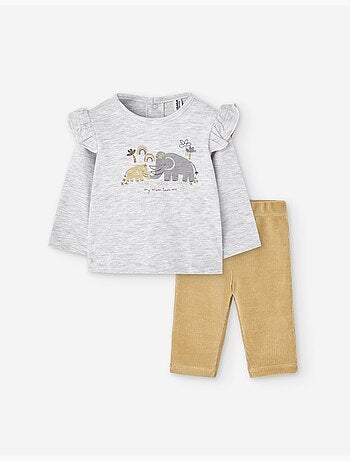 T-shirt à manches longues et pantalon en coton