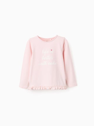 T-Shirt à Manches Longues et Volants 'Cake'