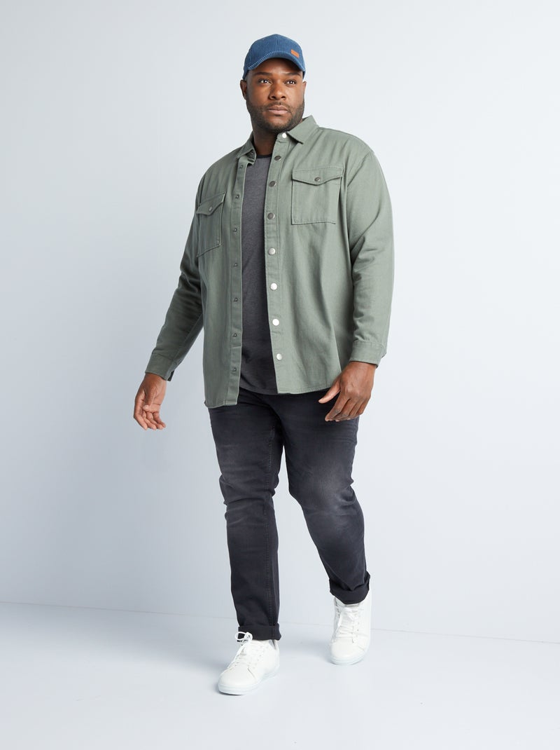 T-shirt à manches longues Gris - Kiabi