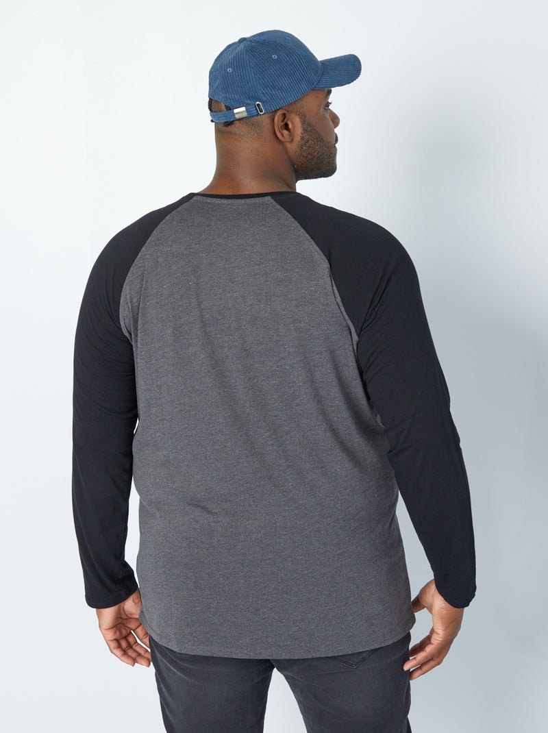 T-shirt à manches longues Gris - Kiabi