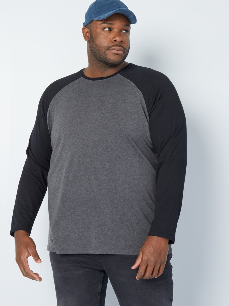 T-shirt à manches longues Gris - Kiabi