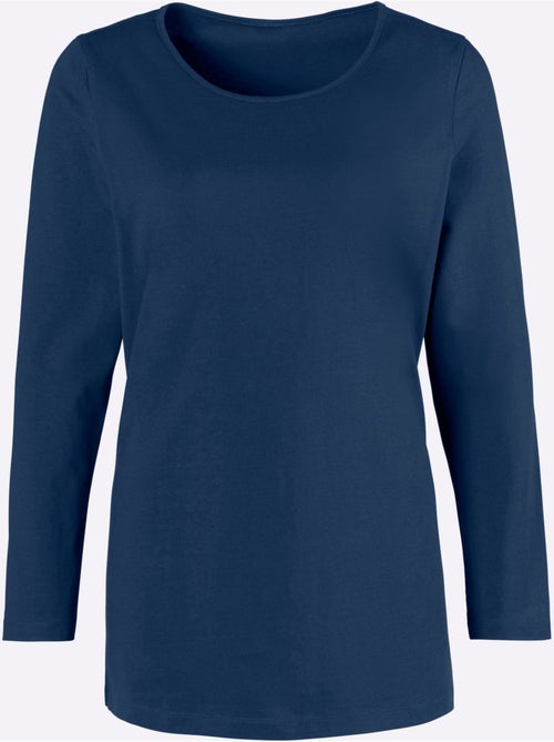 T-shirt à Manches Longues Hautes Fentes Latérales Originales - Taille Standard - Moda Vilona - Kiabi