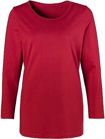 T-shirt à Manches Longues Hautes Fentes Latérales Originales - Taille Standard - Moda Vilona