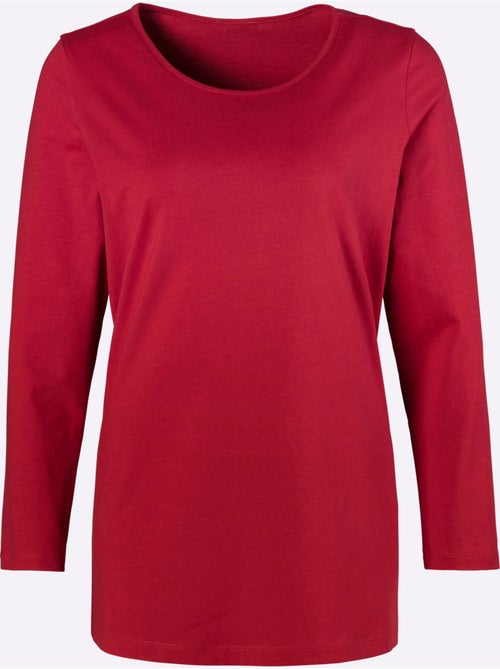 T-shirt à Manches Longues Hautes Fentes Latérales Originales - Taille Standard - Moda Vilona - Kiabi