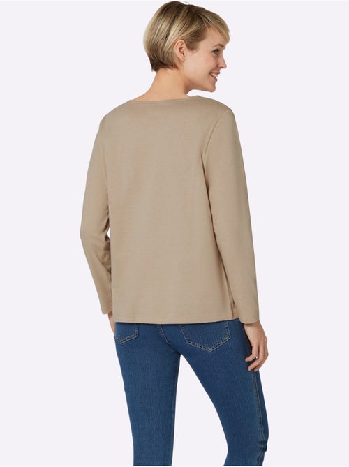T-shirt à manches longues imprimé - taille standard - moda vilona - Kiabi T-shirt à manches longues imprimé - taille standard - moda vilona - Kiabi