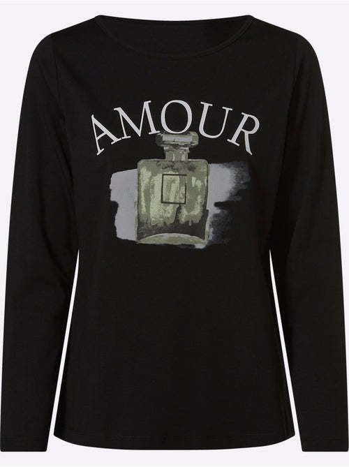 T-shirt à Manches Longues Imprimé Assorti - Taille Standard - Helline - Kiabi