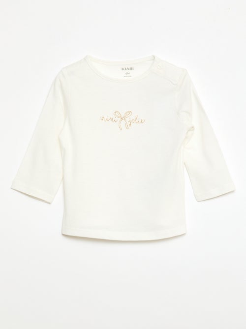 T-shirt à manches longues imprimé - Kiabi