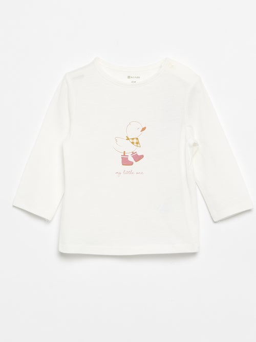 T-shirt à manches longues imprimé - Kiabi T-shirt à manches longues imprimé - Kiabi