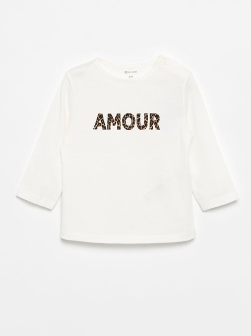 T-shirt à manches longues imprimé - Kiabi