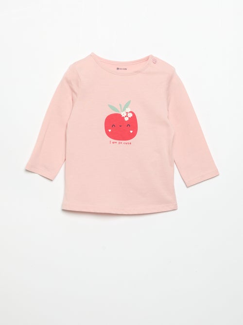T-shirt à manches longues imprimé - Kiabi